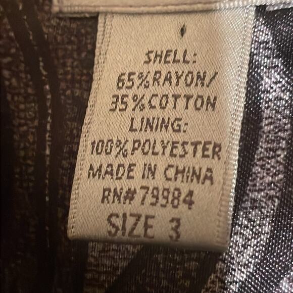 Chico's Faux Fur Striped Jacket. 3 - Picture 3 of 4